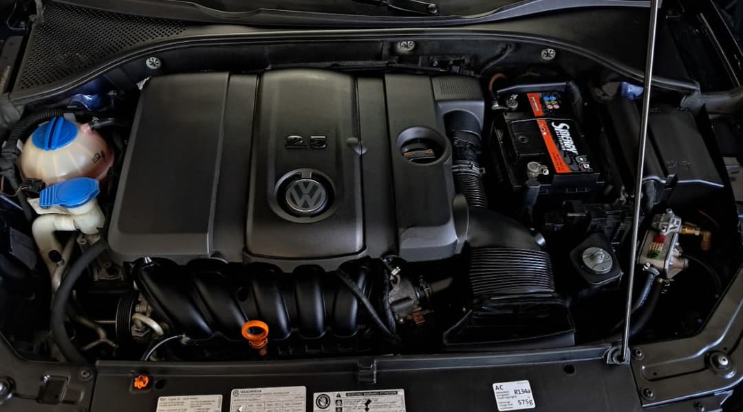 Volkswagen engine bay detailing